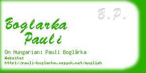 boglarka pauli business card