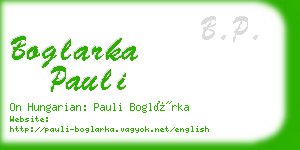 boglarka pauli business card